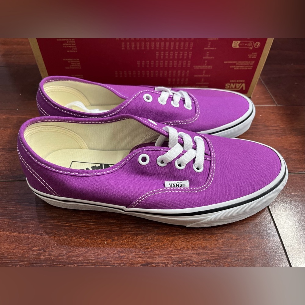 Womens 7.5 Vans Authentic Color Theory Willowherb Low Top Shoe Sneaker HALF BOX - Picture 6 of 16